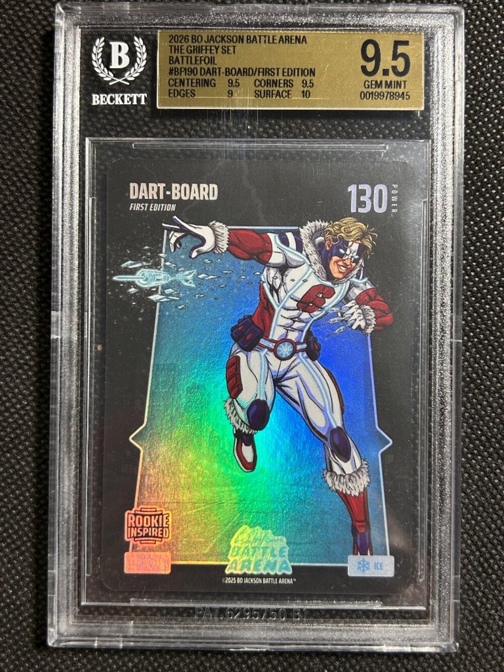 2026 Bo Jackson Battle Arena Dart Board BATTLEFOIL BF-190 Jaxson Dart RC BGS 9.5